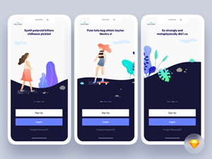 Naturalist App Onboarding Screens – Free Sketch