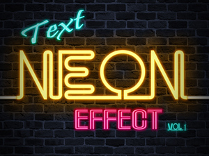 Neon Text Effect Style: Free PSD