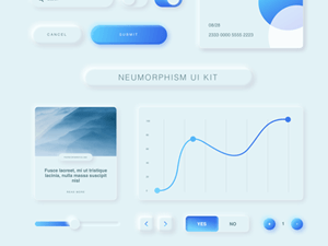 Neumorfic Dashboard UI Kit made in Sketch