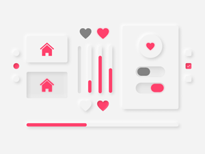 Neumorphism/Skeuomorphism Design Components