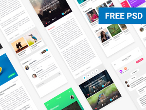 News Feed UI Design PSD