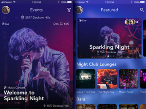 NightParty App Concept – Sketch Freebie