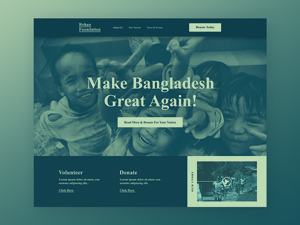 Non Profit Website Template Concept PSD