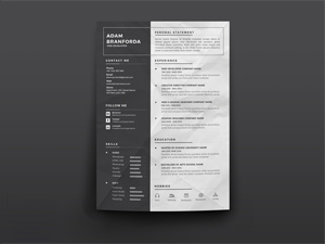 Old Poster & Resume Mockup – Free PSD