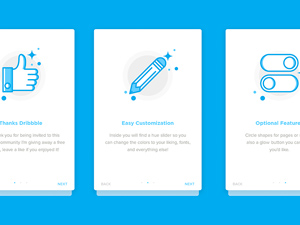 Onboarding UI Design Screens PSD