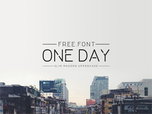 One Day – Geometric Free Font