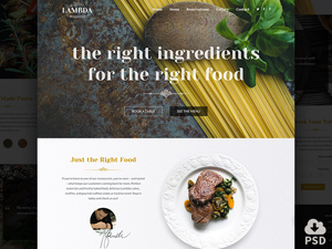 One Page Restaurant Template by Oxygenna