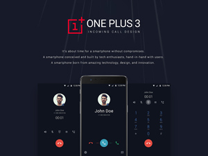 ONEPlus 3 Incoming Call UI Design – Free Resource