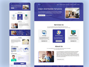 Online Work Agency Landing Page