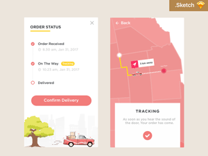Order Status Screen for Sketch