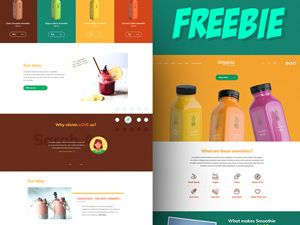 Organic Fresh Food Website Template: Free PSD