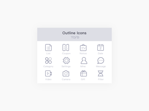 Outline Icons Set – Sketch Freebie