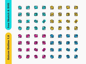 Guicon 1.0: Outline Icons Set