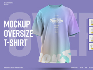 9 Oversize T-shirt Mockups