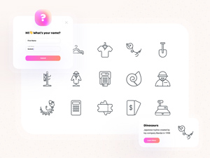 Palaeontology Icons Set