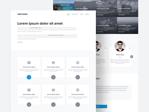 Pantheon Website Template – Free PSD