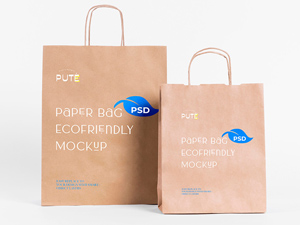 Paper Bag Mockups – Free PSD