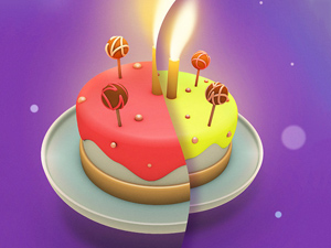Party Cake Mockup: Free PSD