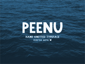 Peenu Hand Knitted Typeface