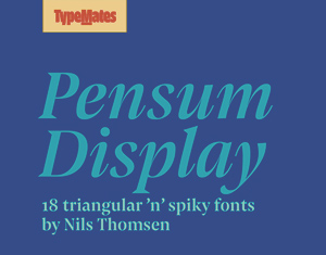 Pensum Display Demo Typeface
