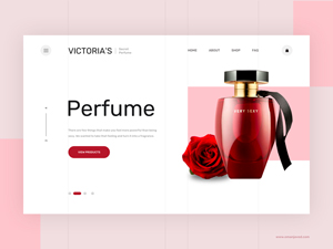 Perfume Product Page Template for Sketch