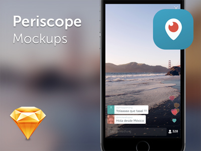 Periscope Mockups by Philippe HONG