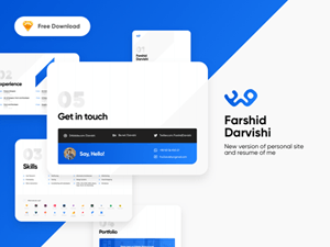 Personal Resume Website made in Sketch