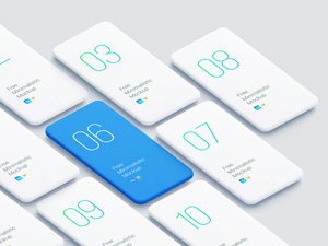 Perspective iPhone Smooth Mockups – Free Sketch