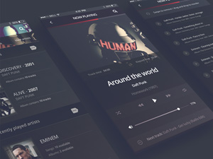 12 Free Music UI Kits for Photoshop and Sketch