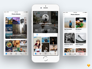 Photo Sharing App Concept for Sketch