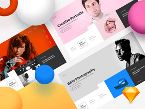 Photography Class Website Template – Sketch Freebie