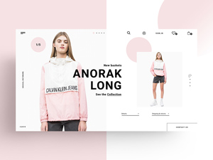 Fashion Store Website Template PSD