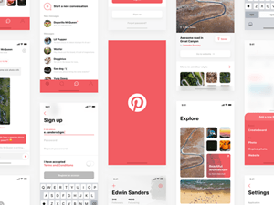Pinterest App Redesign for iPhone X for Sketch