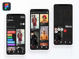 Pinterest Dark Theme made with Figma