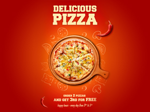 Pizza Poster Template: Free PSD