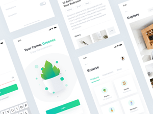 Plant App UI Kit made in Sketch