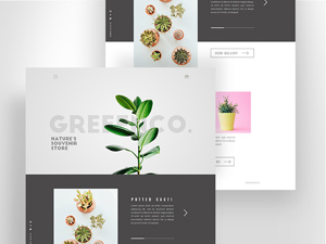 Plant Store Website Template made in Sketch