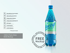 Plastic Water Bottle Mockup – Free PSD