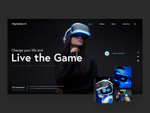 PlayStation VR Website Design Concept