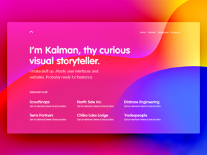 Portfolio Hero Template by Kálmán Magyari