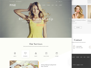 Posh Beauty Homepage Template PSD