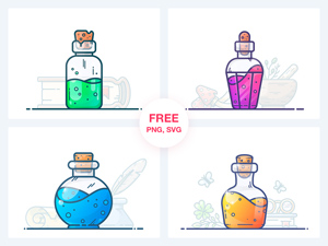 Potion Bottle Icons