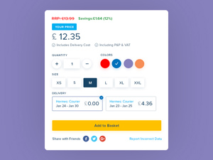 Product Purchase Options – Free PSD