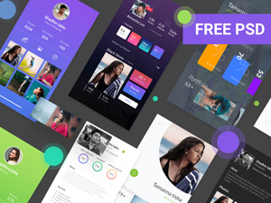 Profile UI Design – PSD Freebie