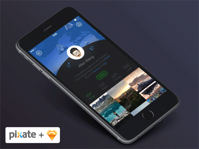 Profile UI – Sketch Resource