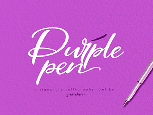 Purple Pen Font
