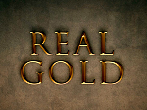 Gold Text Effect: Free PSD