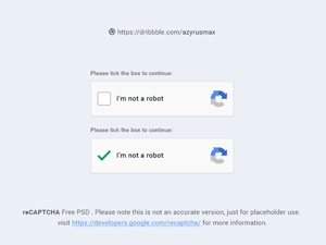 reCAPTCHA UI Template: Free PSD