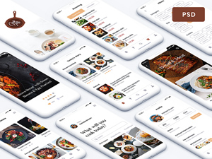 Recipe App – Free PSD UI Kit