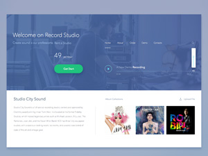 Recording Studio Web Page – Sketch Freebie